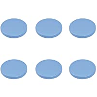 Los mejores  - 6 Un. TIRADOR Pomo Mueble BEBÉ círculo madera lacada azul - Diámetro 80MM